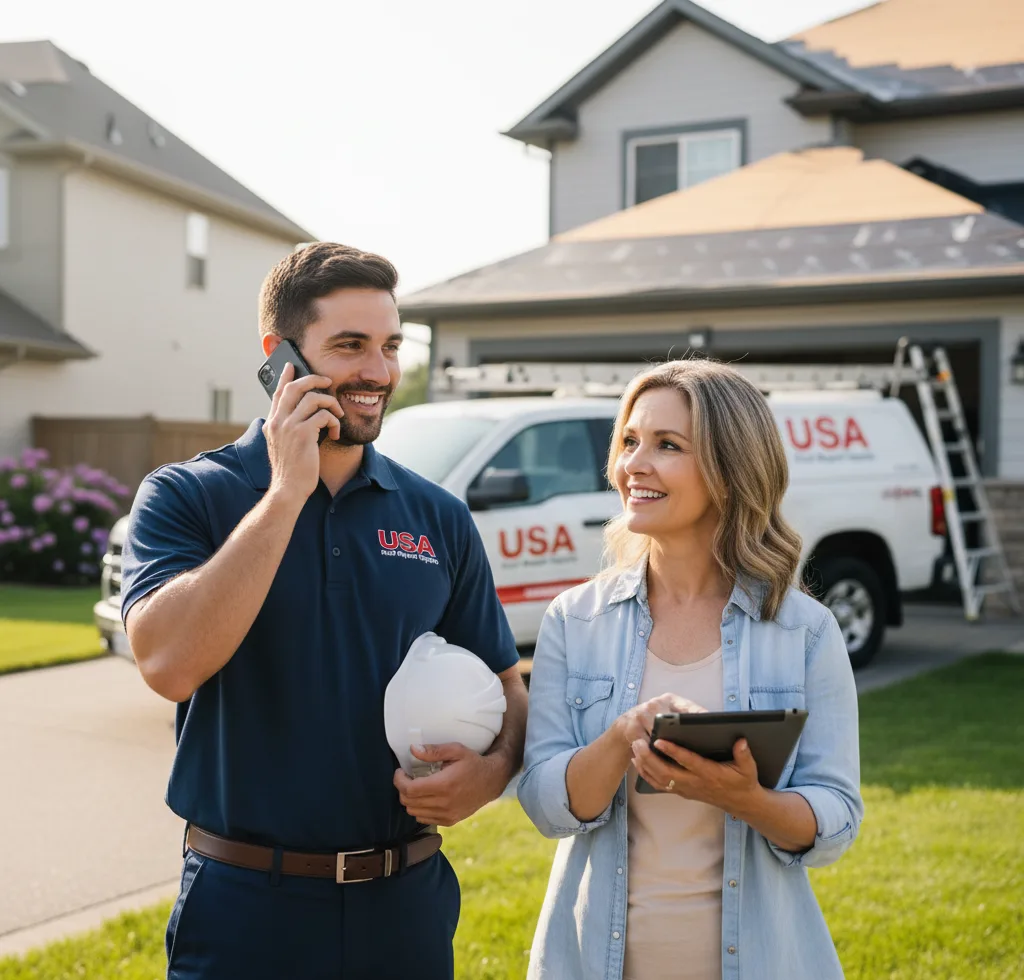 USA Roof Repair Experts customer support in Osborne